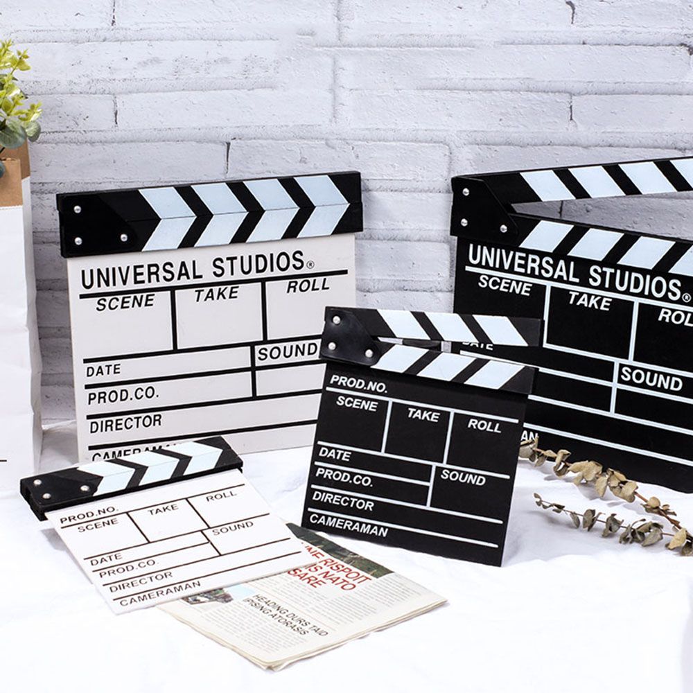 Beauty Dish 55Cm - 30 x 27cm 木製映画監督用クラッパーボード ビデオシーン テレビ映画用クラップボード