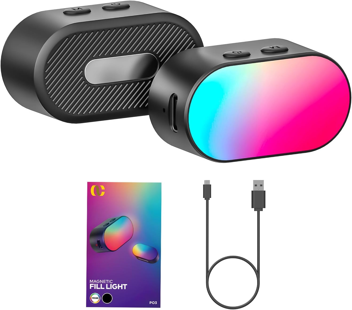 Photography Lighting Spotlight - AOCHUAN ミニ RGB 磁気補助光 3 ストップ輝度
