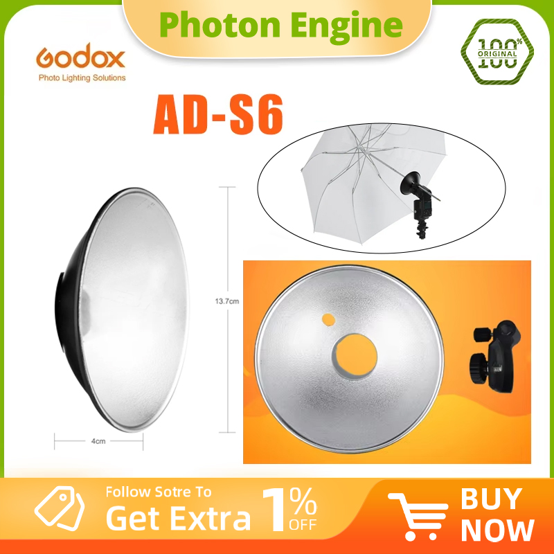 Beauty Dish 55Cm - Godox AD-S6 ポータブル傘型リフレクター Witstro AD180 AD360用