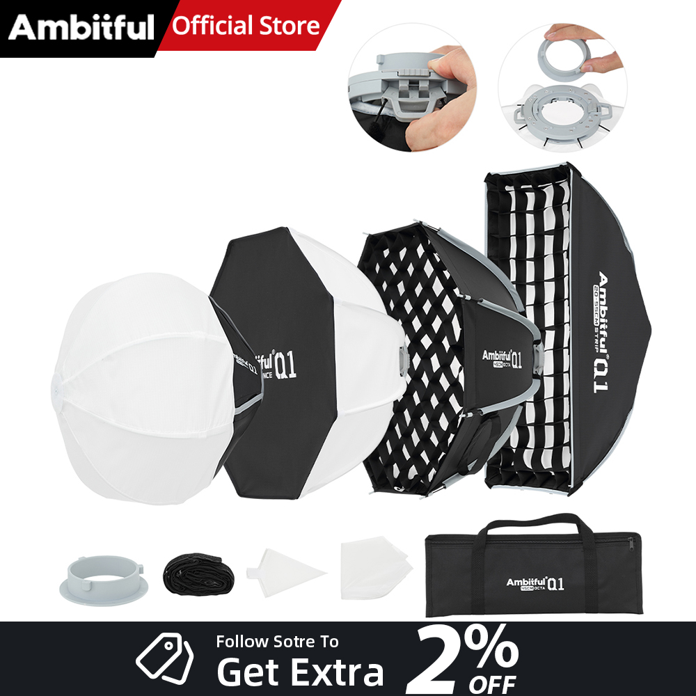 Beauty Dish 55Cm - AMBITFUL Q1 ミニボーエンズ ミニゴドックスマウント 30cm45cm オクタソフトボックス