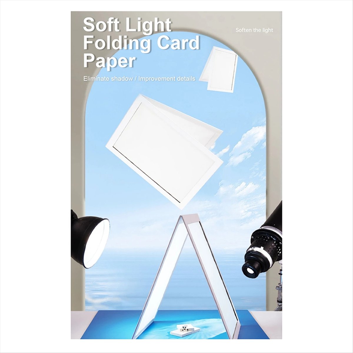 Jewelry Photography Lighting Kit - AU47-折りたたみ式写真用ディフューザーソフトボックス 多機能ソフトライトスクリーン ジュエリーカウンタートップ写真撮影用
