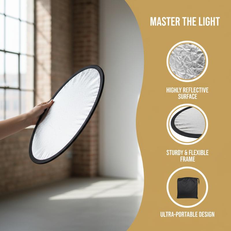 Photography Using Lighting - 5 in 1 ラウンド型写真用リフレクター 折りたたみ式ライトディフューザー アマチュア写真家向け