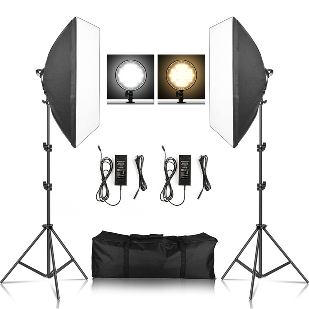Photography Lighting Kit - ソフトボックスライトテント写真撮影キット写真2メートルtripiodソフトボックスディスクライトled 45ワット写真スタジオ照明撮影ランプビデオ