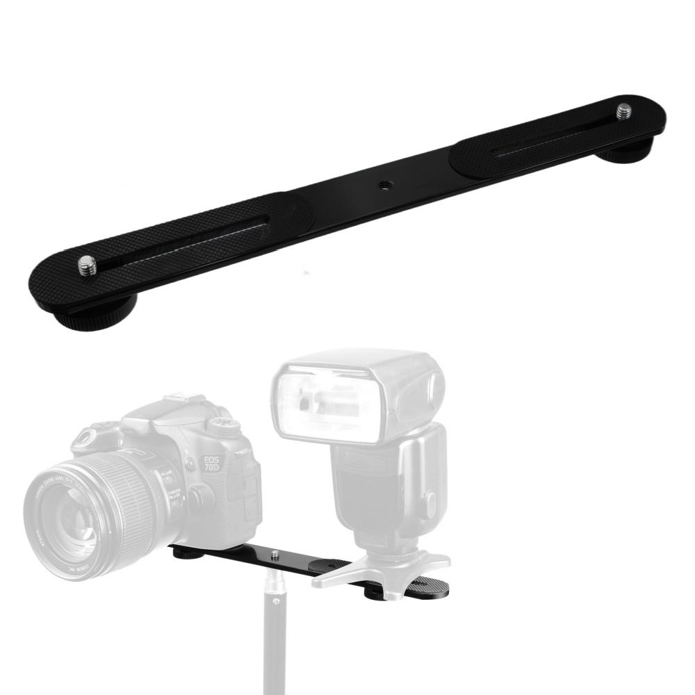 デュアルフラッシュブラケット 1/4インチネジ ホットシュー - Photography Lighting Diagram のレビューと価格