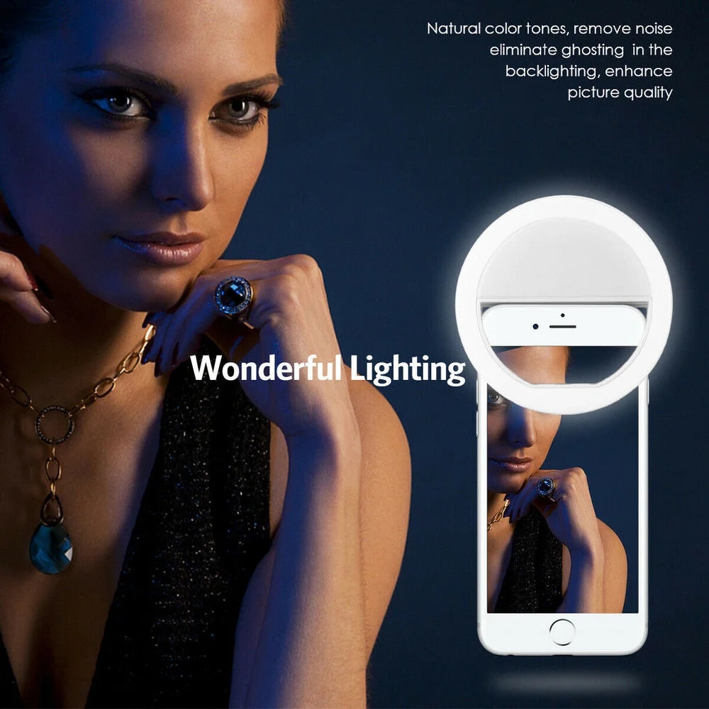 USB充電式LEDリングライト,電話クリップ,写真,ビデオ, - Photography Lighting Effects のレビューと価格