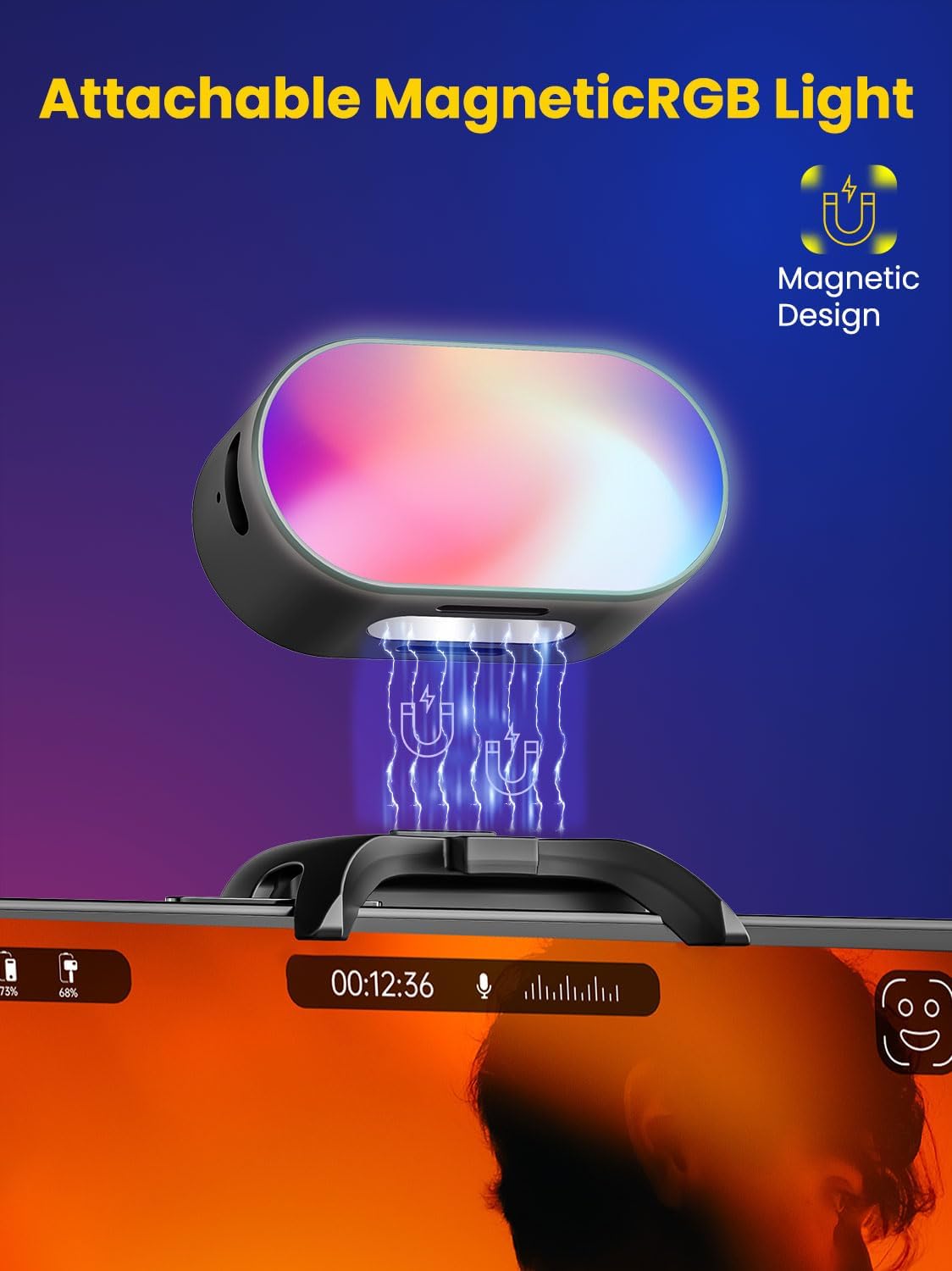AOCHUAN ミニ RGB 磁気補助光 3 ストップ輝度  - Photography Lighting Spotlight のレビューと価格
