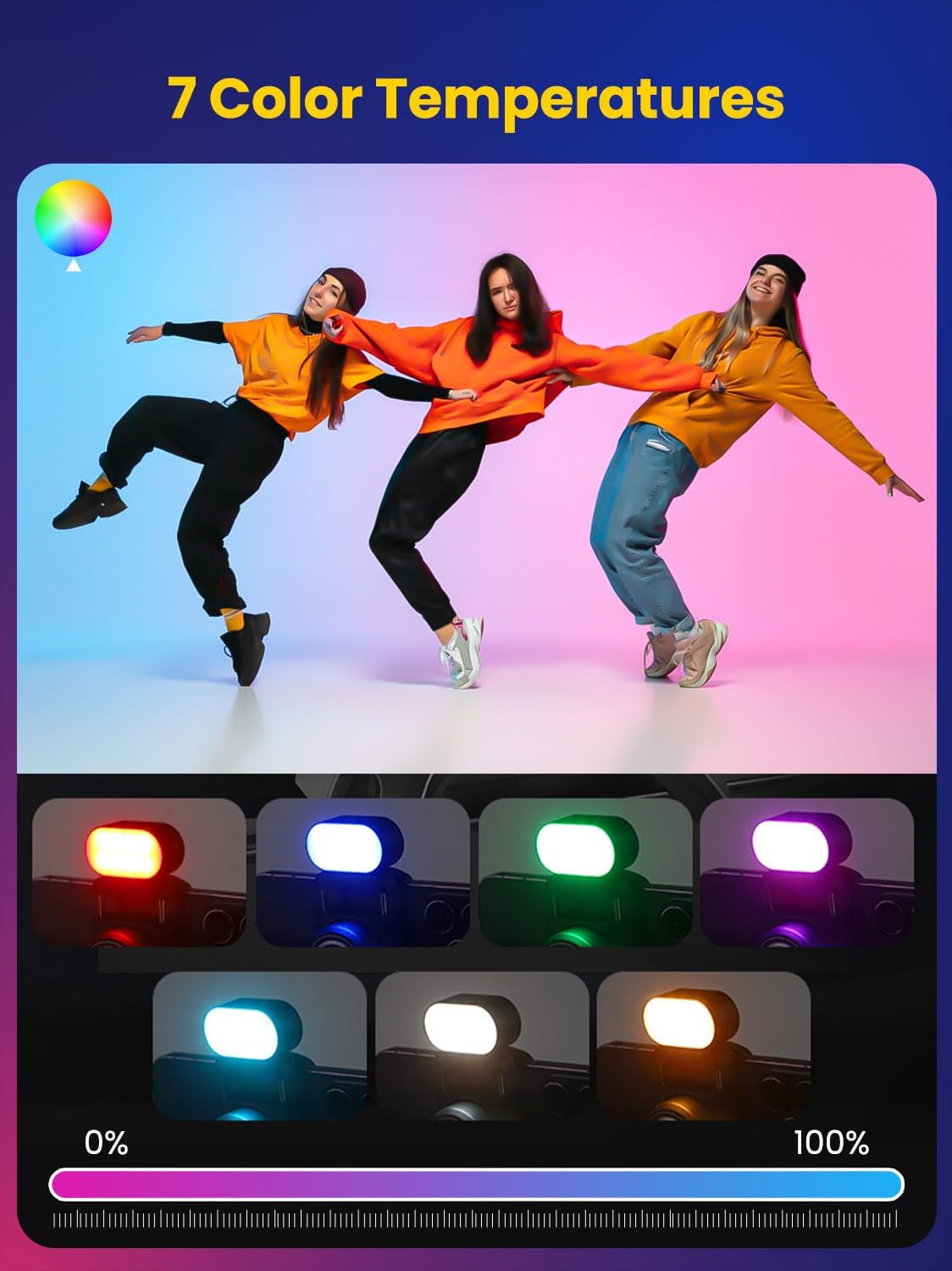 AOCHUAN ミニ RGB 磁気補助光 3 ストップ輝度  - Photography Lighting Spotlight のレビューと価格
