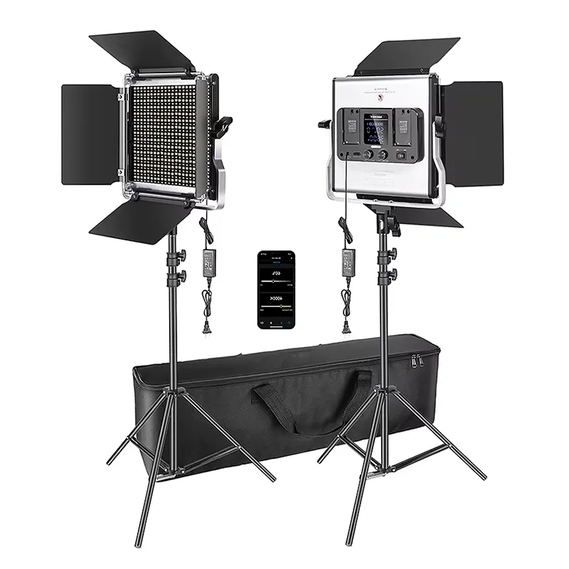 写真撮影用ビデオ照明キット 3200K-5600K CRI  - Photography Lighting Kit Neewer のレビューと価格