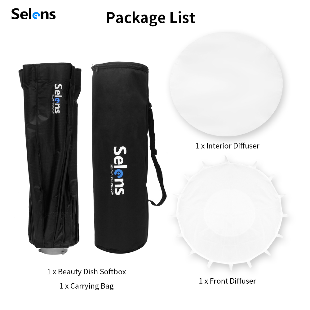 Selens 85センチメートル傘レーダーソフトボックススタ - Beauty Dish 55Cm のレビューと価格