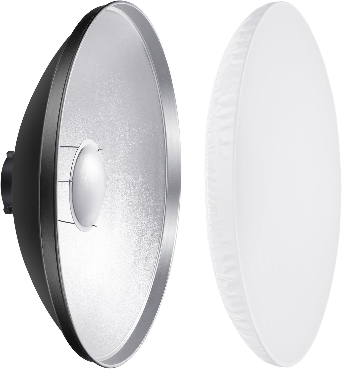 Neewer-アルミニウム製の標準反射板,美容皿,白いディフ - Photography Lighting Kit Neewer のレビューと価格