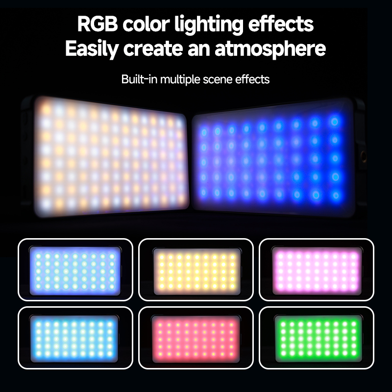 RGB LEDビデオライト、ストレートポケット撮影用照明クリ - Photography Lighting Effects のレビューと価格
