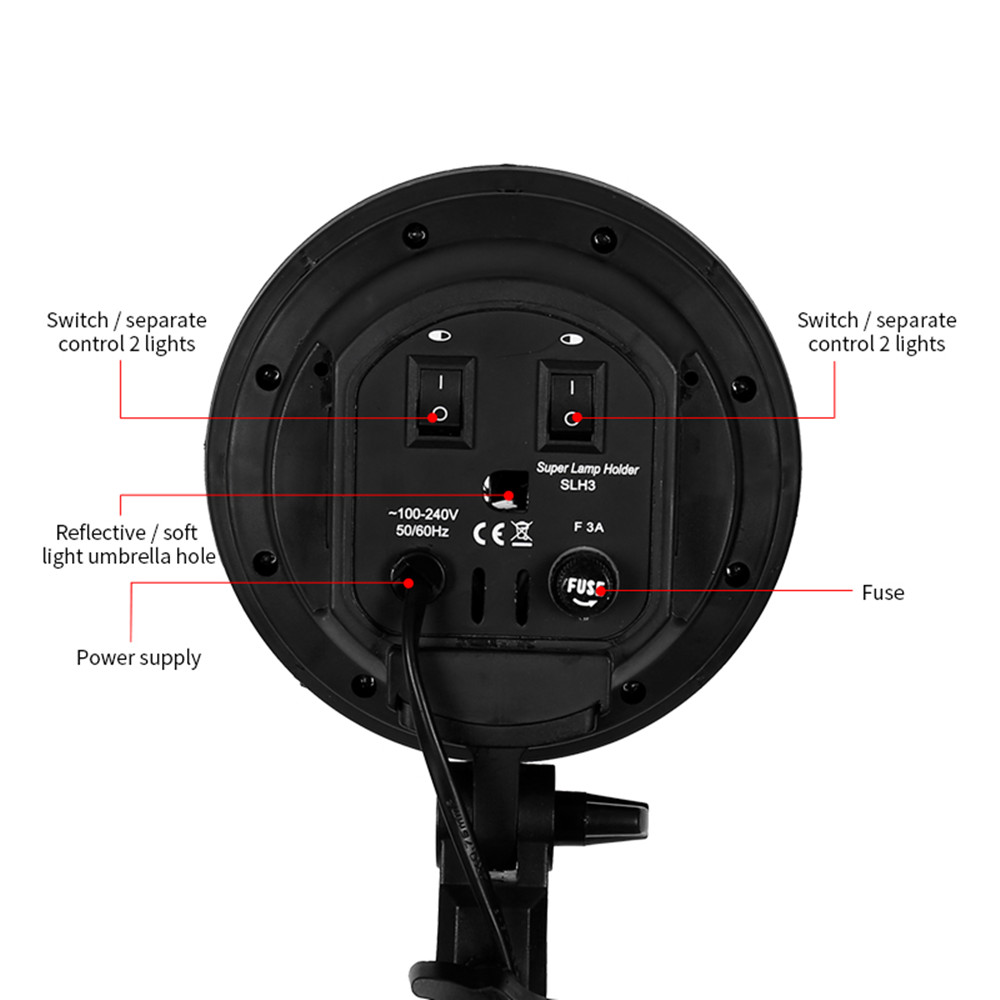 E27ベース4ランプホルダー電球ソフトボックスキットに使用写 - Photography Lighting Kit のレビューと価格