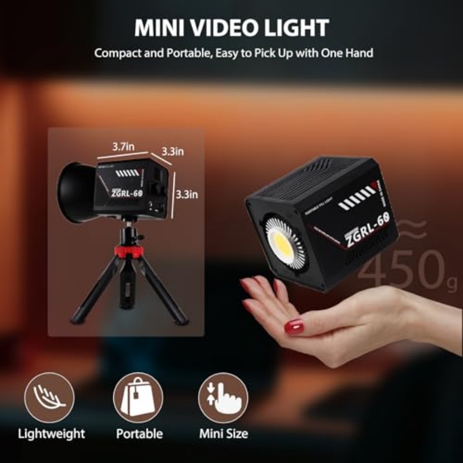60W COB LED ビデオライト ハンドヘルド ポータブ - Photography Lighting Spotlight のレビューと価格