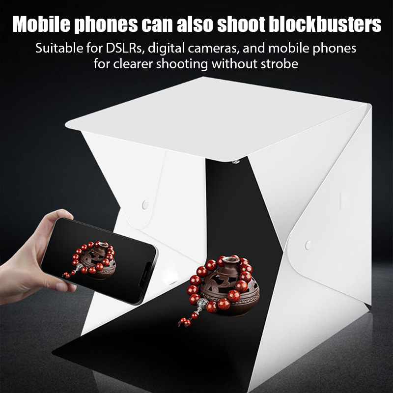 折りたたみ式ライトボックス ポータブル写真撮影用LEDフォト - Photography Lighting Kit のレビューと価格