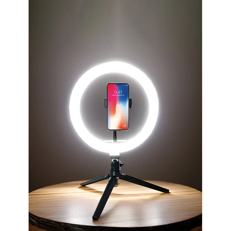 Desiontal 26cmリングライト、三脚スタンド付き、 - Photography Lighting Spotlight のレビューと価格