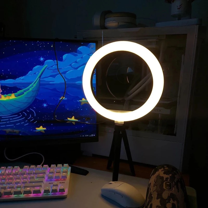 Desiontal 26cmリングライト、三脚スタンド付き、 - Photography Lighting Spotlight のレビューと価格
