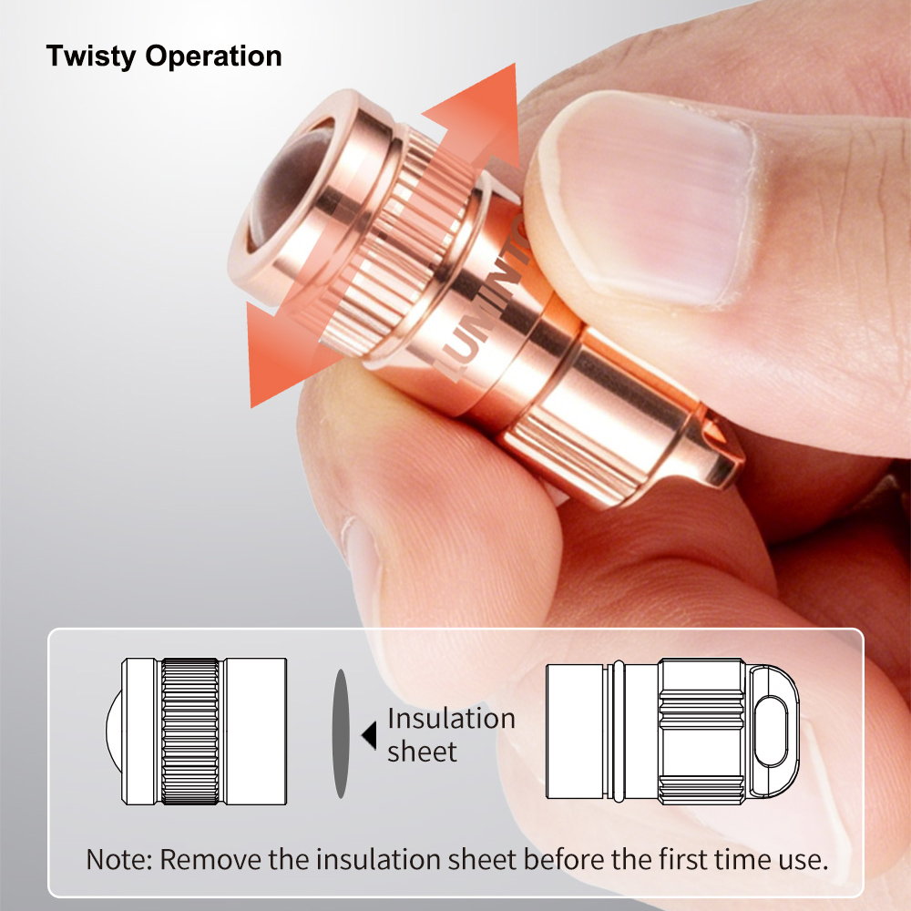 銅製懐中電灯 EDC LED ポケットライト タイプ USB - Snoot Flash Modifier のレビューと価格