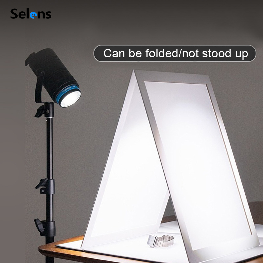 Selens製、卓上ライト用ディフューザーボード。柔らかい光 - Jewelry Photography Lighting Kit のレビューと価格