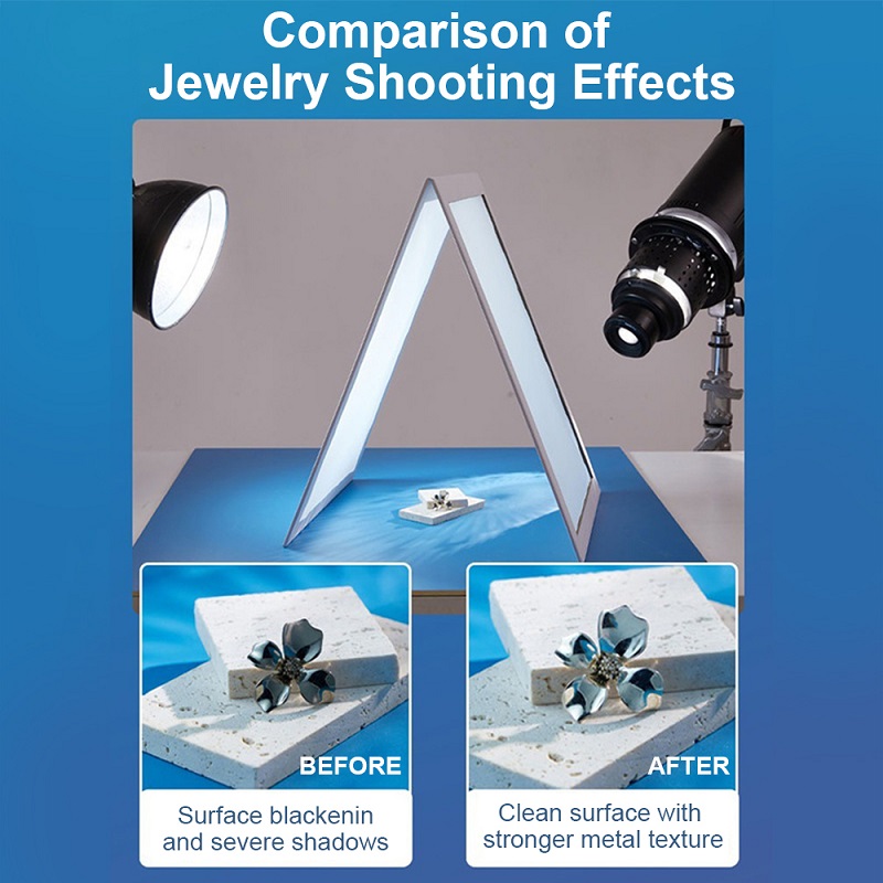 Selens製、卓上ライト用ディフューザーボード。柔らかい光 - Jewelry Photography Lighting Kit のレビューと価格