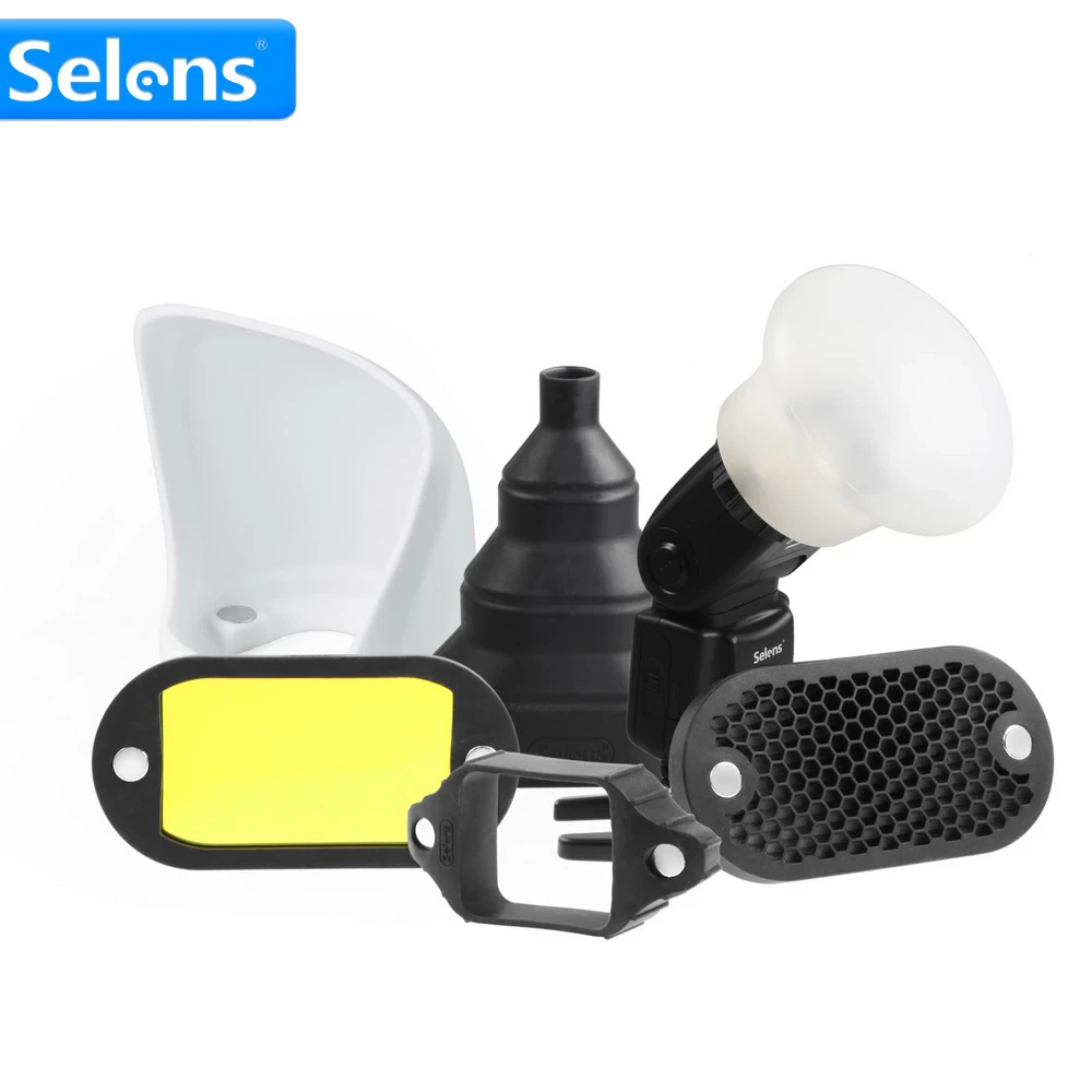 Selens-磁気ジェルアクセサリー,ライトチューブ,7色, - Snoot Flash Modifier のレビューと価格