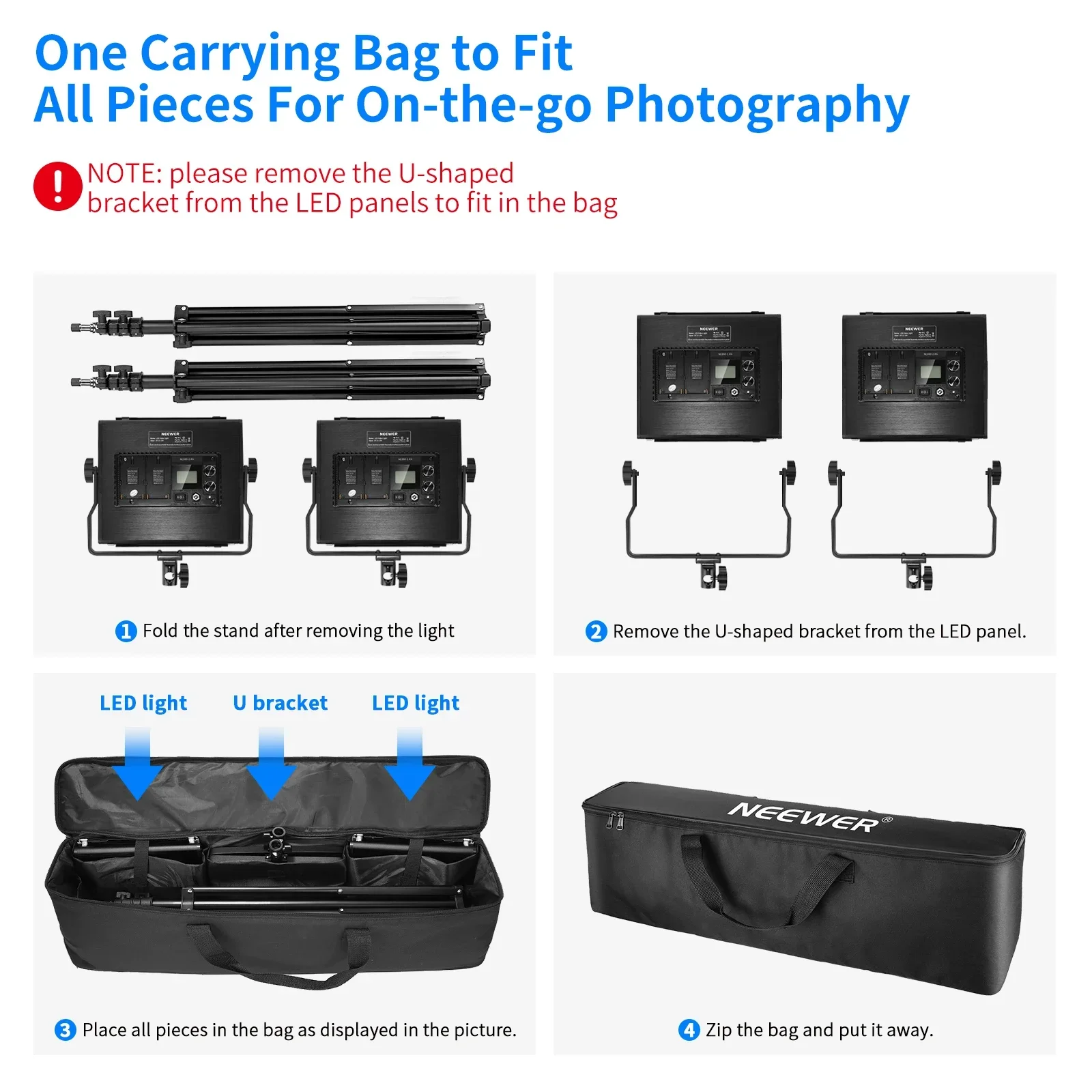 Neewer 2個セット アドバンスド 660 LED パネ - Photography Lighting Kit Neewer のレビューと価格