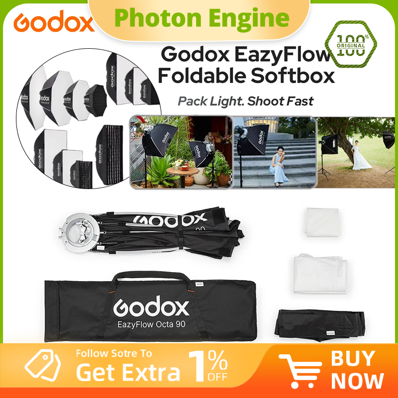 Godox EazyFlowシリーズ折りたたみ式ソフトボック - Photography Lighting Godox のレビューと価格