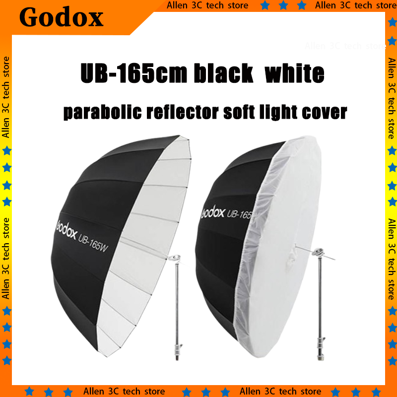 ゴドックス UB165cm パラボリック反射傘 ブラックホワ - Photography Lighting Godox のレビューと価格