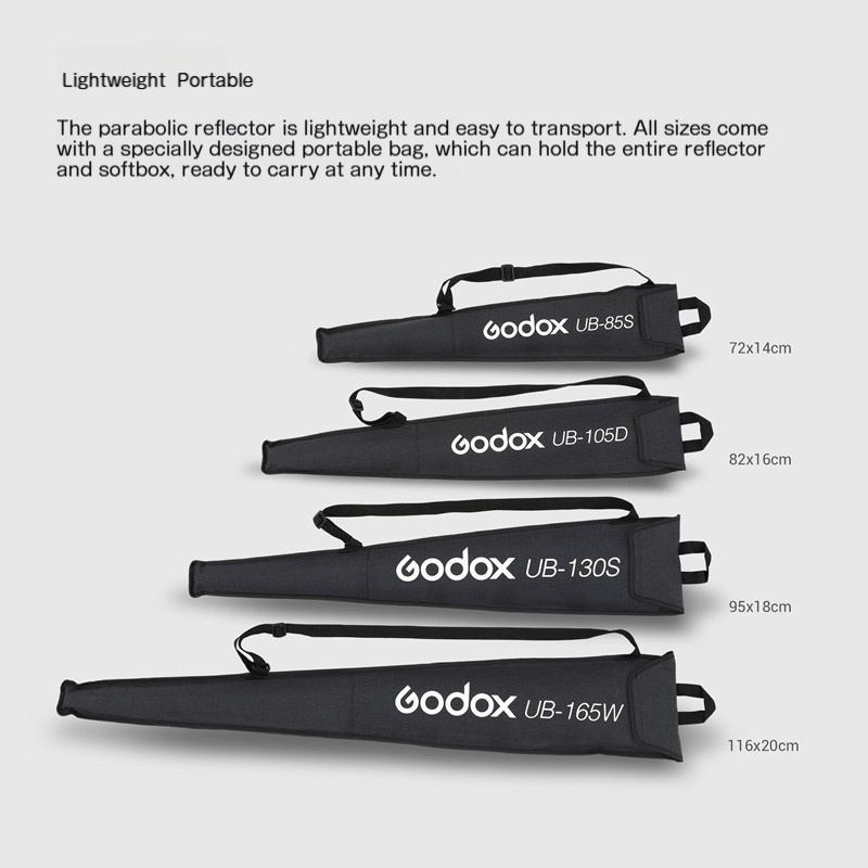ゴドックス UB165cm パラボリック反射傘 ブラックホワ - Photography Lighting Godox のレビューと価格