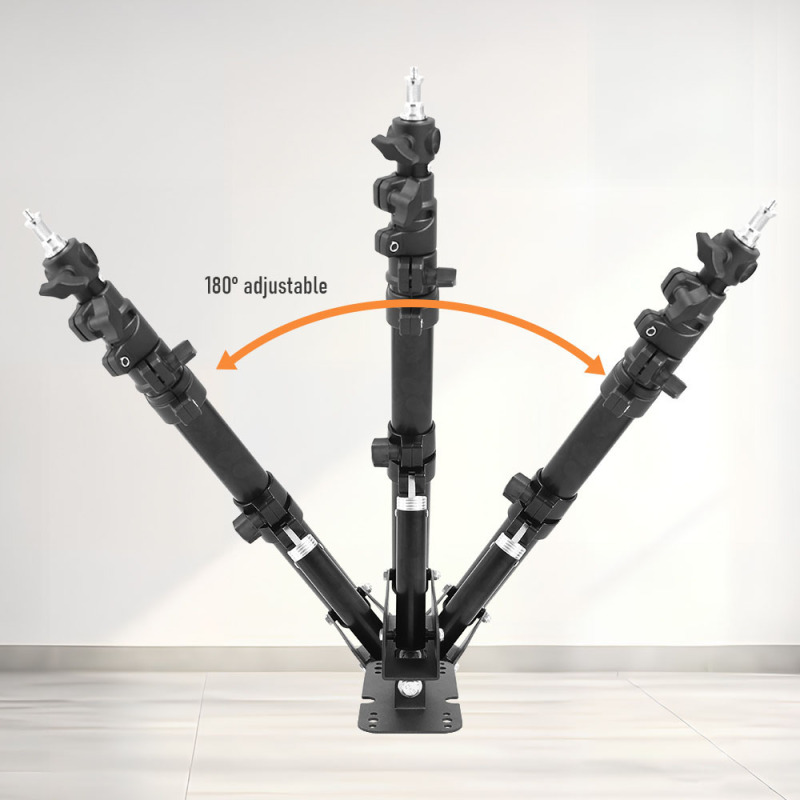 写真撮影用の金属製トライアングルブームアーム、モノライトリン - Photography Lighting Triangle のレビューと価格